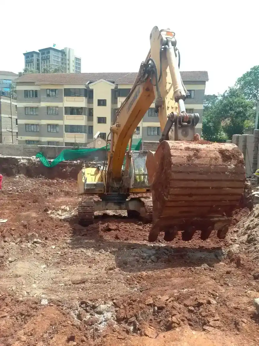Excavator at work